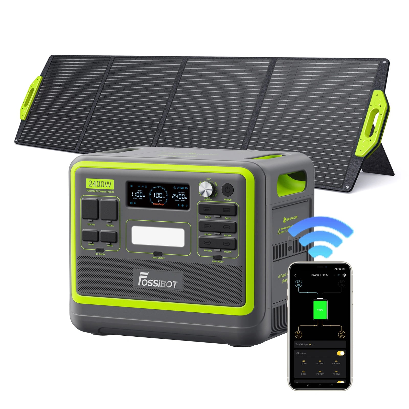 FOSSiBOT F2400 + 200W | Solar Generator Kit – FOSSiBOT-US