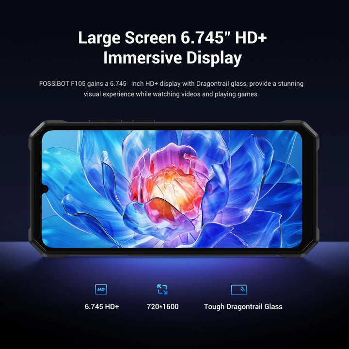 FOSSiBOT F105 12GB+64GB 10300mAh Large Battery 6.745 inch FOSSiBOT F105 12GB+64GB 10300mAh Large Battery 6.745 inch