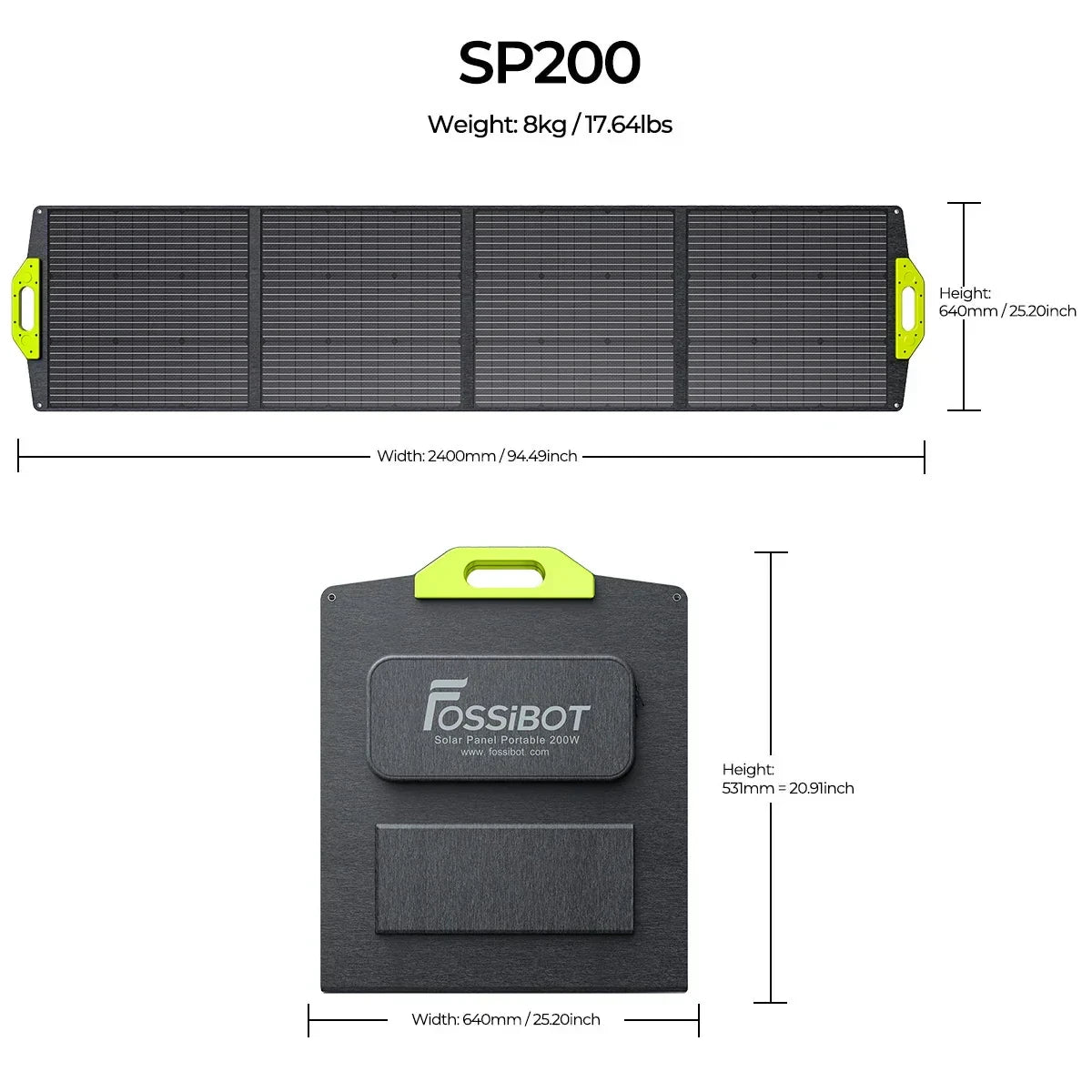FOSSiBOT SP200 Portable Solar Panel | 200W – FOSSiBOT-US FOSSiBOT SP200 Portable Solar Panel | 200W – FOSSiBOT-US