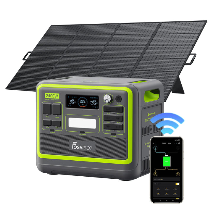 FOSSiBOT F2400 + 420W Portable Solar Panel | Solar Generator Kit FOSSiBOT F2400 + 420W Portable Solar Panel | Solar Generator Kit