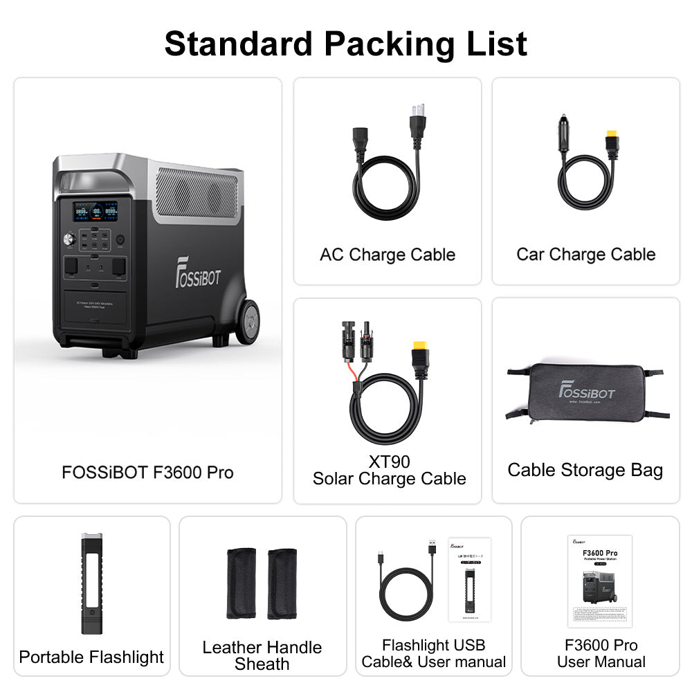 Powerstation Portable - FOSSIBOT - F3600PRO - 3840Wh - 3600W - Charge Rapide Powerstation Portable - FOSSIBOT - F3600PRO - 3840Wh - 3600W - Charge Rapide